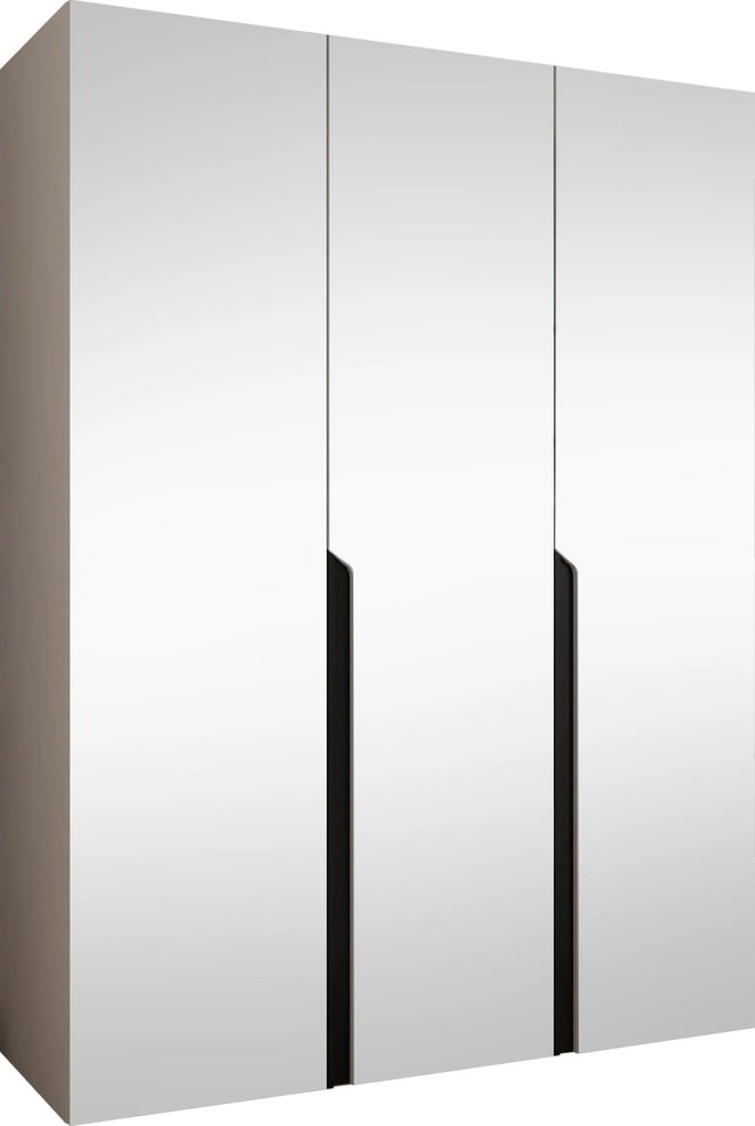 Kledingkast Hartford 590, Zwart, Kasjmier, 202x150x52cm, 104.8 kg, Kledingkast deuren: Met scharnieren