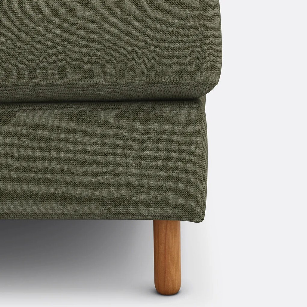 4-zits hoekbank rechts in polyester, LOMÉO