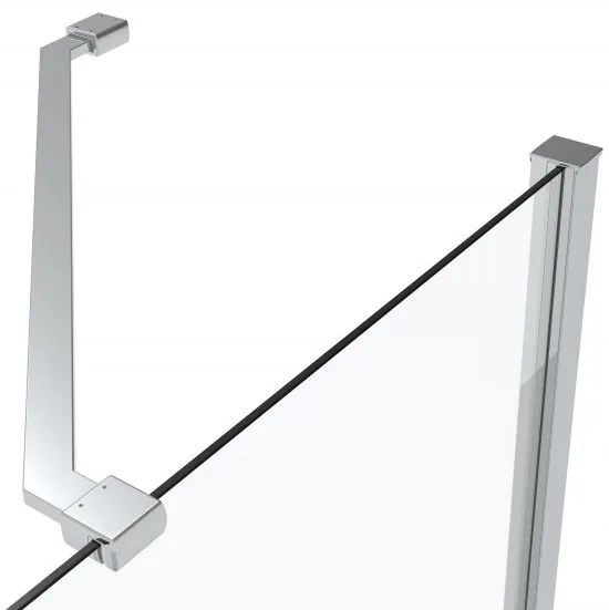 van Rijn ST02 hoekcabine 128x88cm met draaideuren chroom
