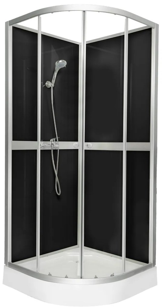 Kerra Classic Black complete douchecabine 90x90cm