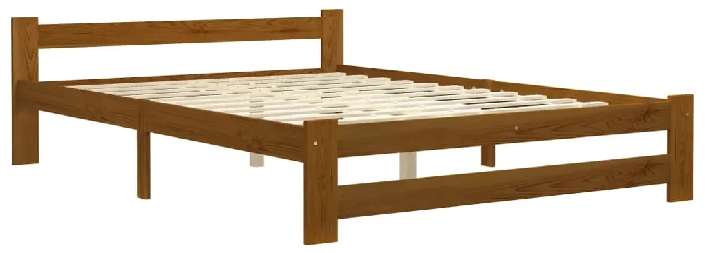 vidaXL Bedframe met 4 lades massief grenenhout honingbruin 140x200 cm