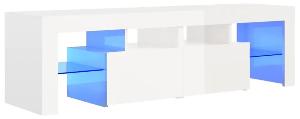 vidaXL Tv-meubel met LED-verlichting 140x36,5x40 cm hoogglans wit