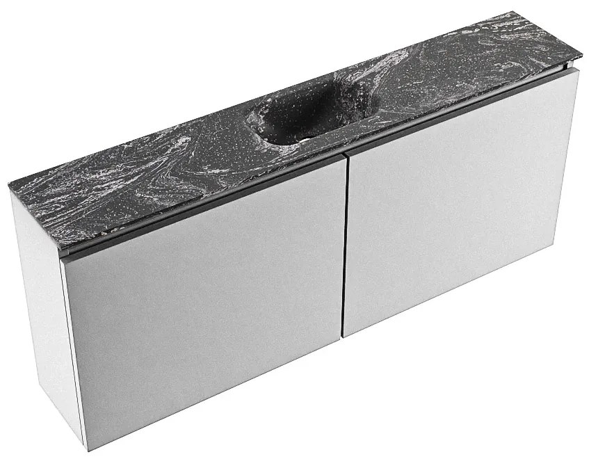 Mondiaz Ture DLux toiletmeubel 120cm plata met wastafel lava midden met kraangat