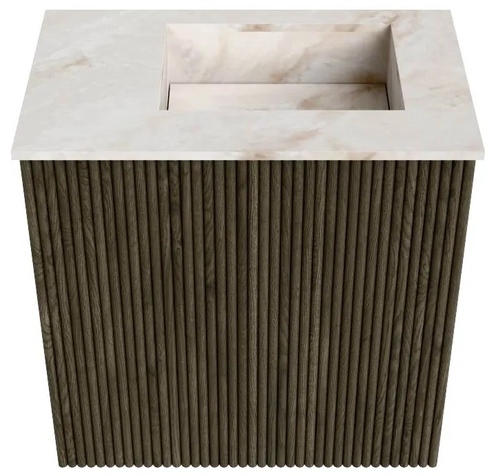 Mondiaz Joya DLux 40cm toiletmeubel shadow met wastafel faye rechts zonder kraangat frappe