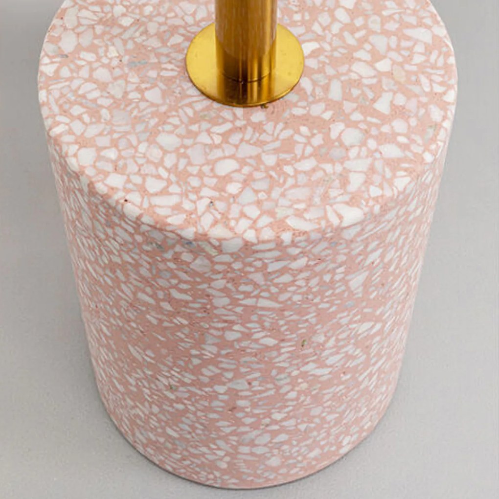 Retro Bijzettafel Roze Terrazzo - 40 X 40cm.