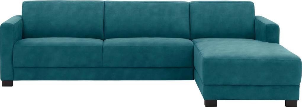 Goossens Hoekbank My Style Met Chaise Longue Microvezel blauw, microvezel, 3-zits, stijlvol landelijk met chaise longue rechts