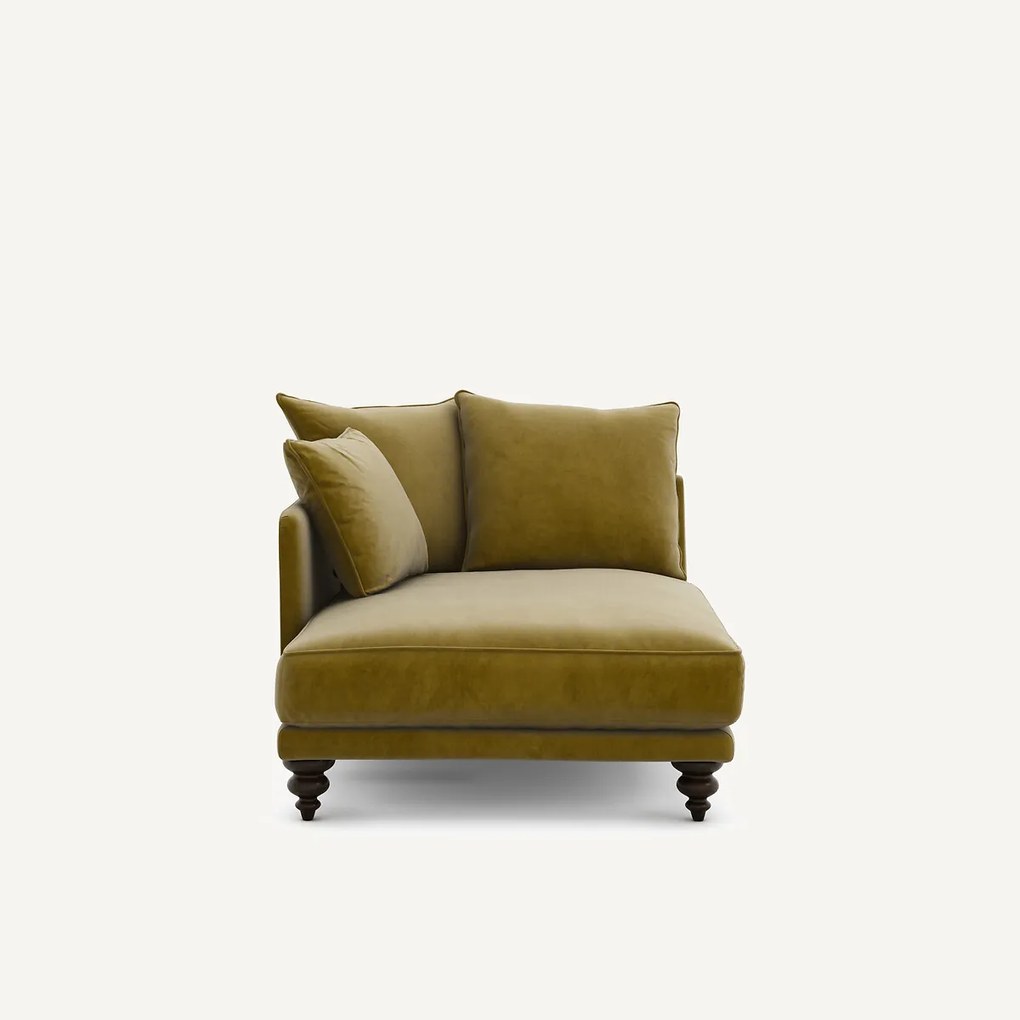 Longchair in fluweel, Lazare