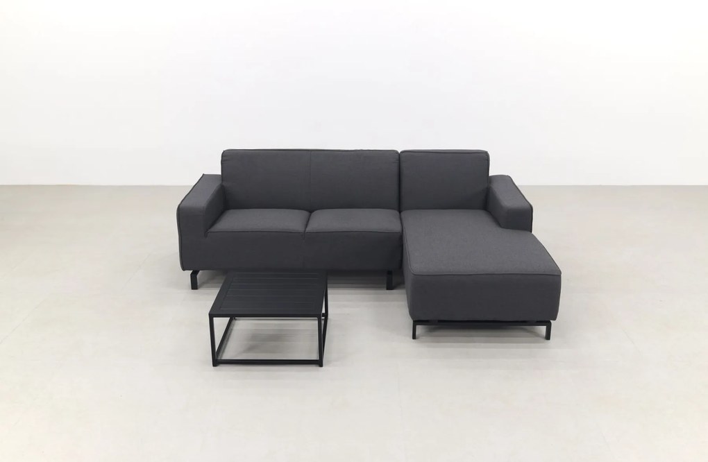 Boavista/Toronto loungebank chaise longue - Sooty - 3-delig - links