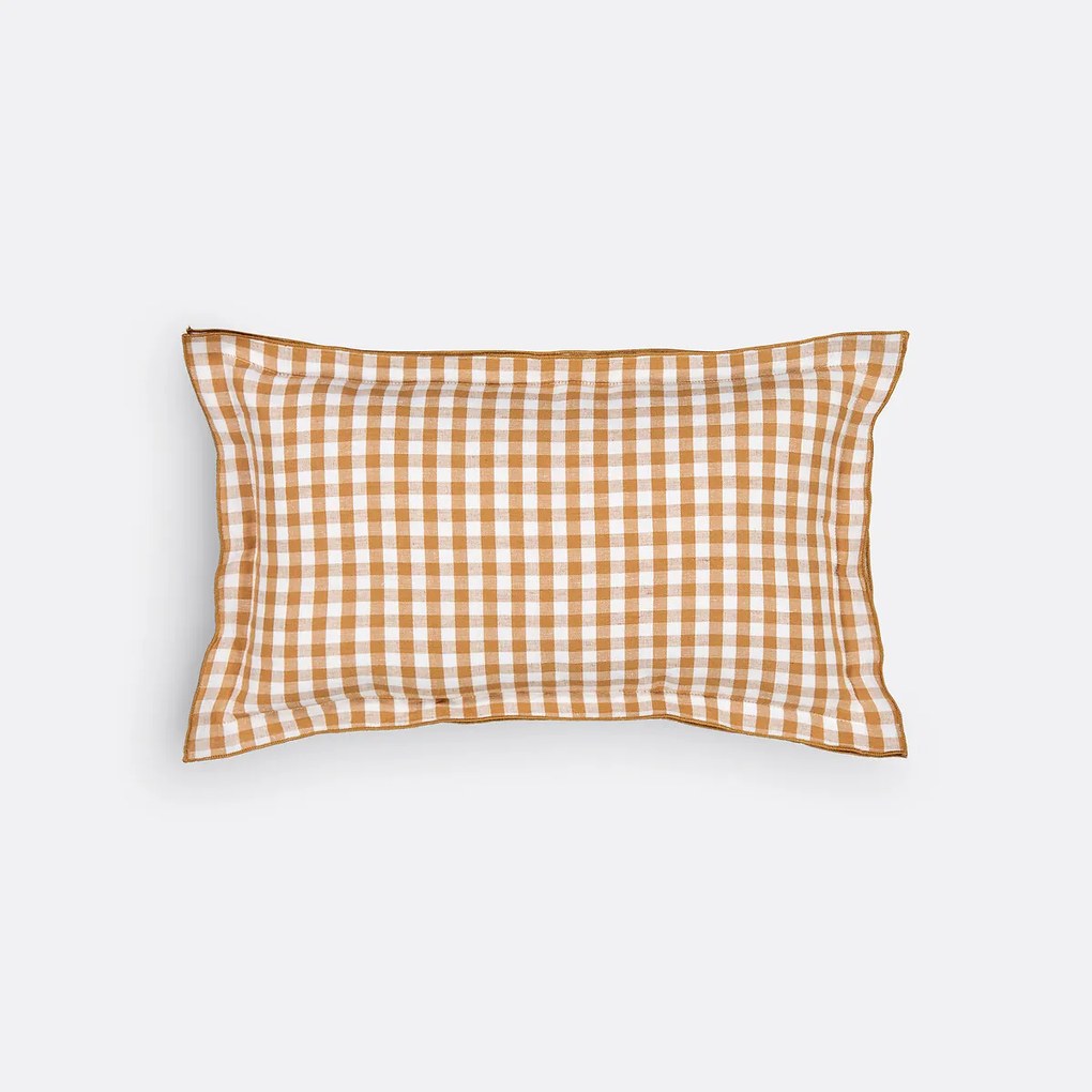 Gingham katoen/linnen kussenhoes, Cottage