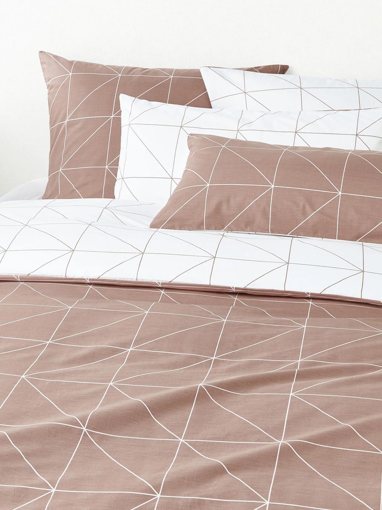 Katoenen dekbedovertrek Marla met patroon