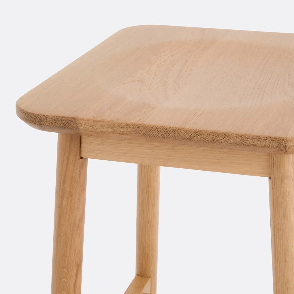 Massief eiken kruk H45 cm, Monsio