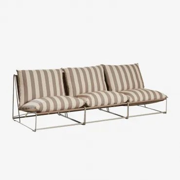 Amaro 3-delige Modulaire Tuinbank Tapioca Beige - Bruin - Mokka - Sklum