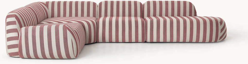 XL modulaire gestreepte hoekbank Wolke