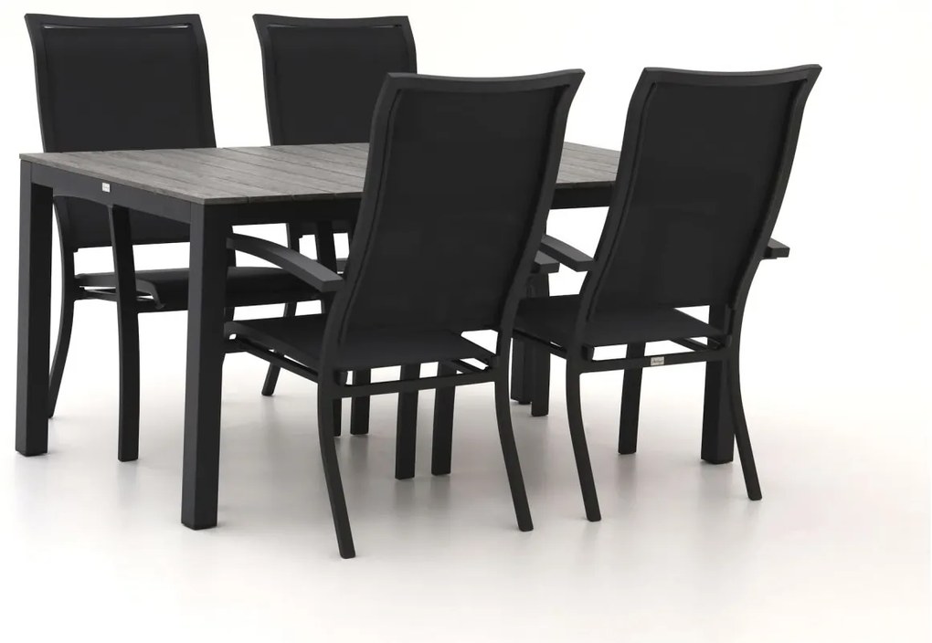 Diningset Bellagio  | 4 personen polywood | Tuinset stapelbaar | 5-delig | Kees Smit Tuinmeubelen