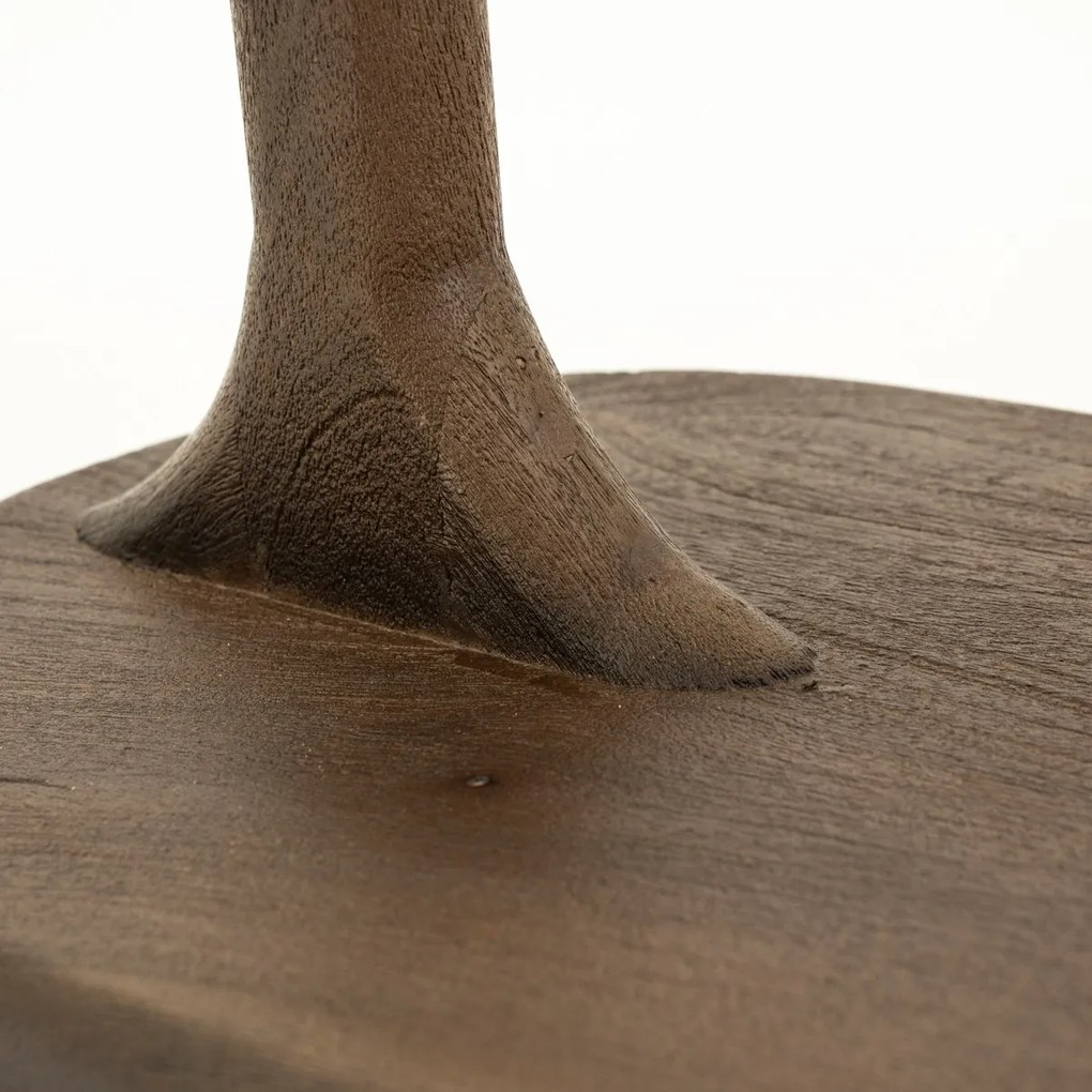 By-Boo Fenix Bank Bijzettafel Hout Donkerbruin - 40 X 30cm.