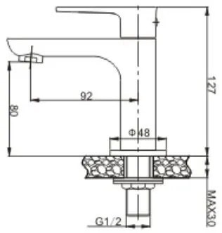 Mueller Mida fonteinkraan PVD-coating chroom