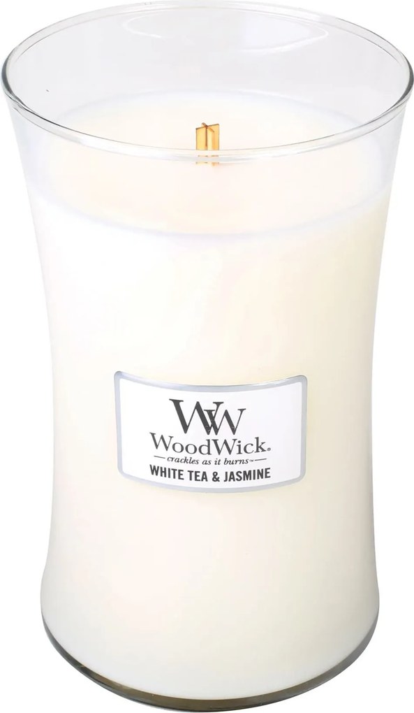 Woodwick geurkaars - Large Hourglass - White Tea&amp;Jasmine