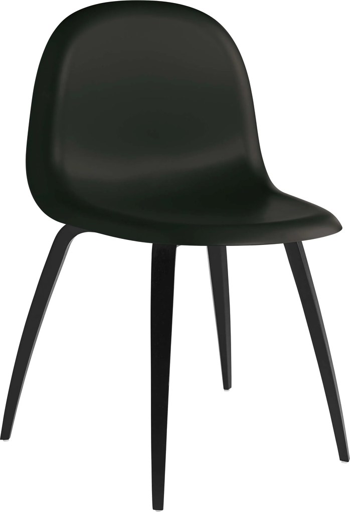 Gubi Gubi 3D HiRek stoel met zwart gebeitst onderstel zwart