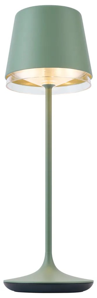 Buitenlamp met dimmer Tafellamp met dimmer groen incl. LED IP65 oplaadbaar met laadstation - Bass Modern IP65 Buitenverlichting rond Lamp