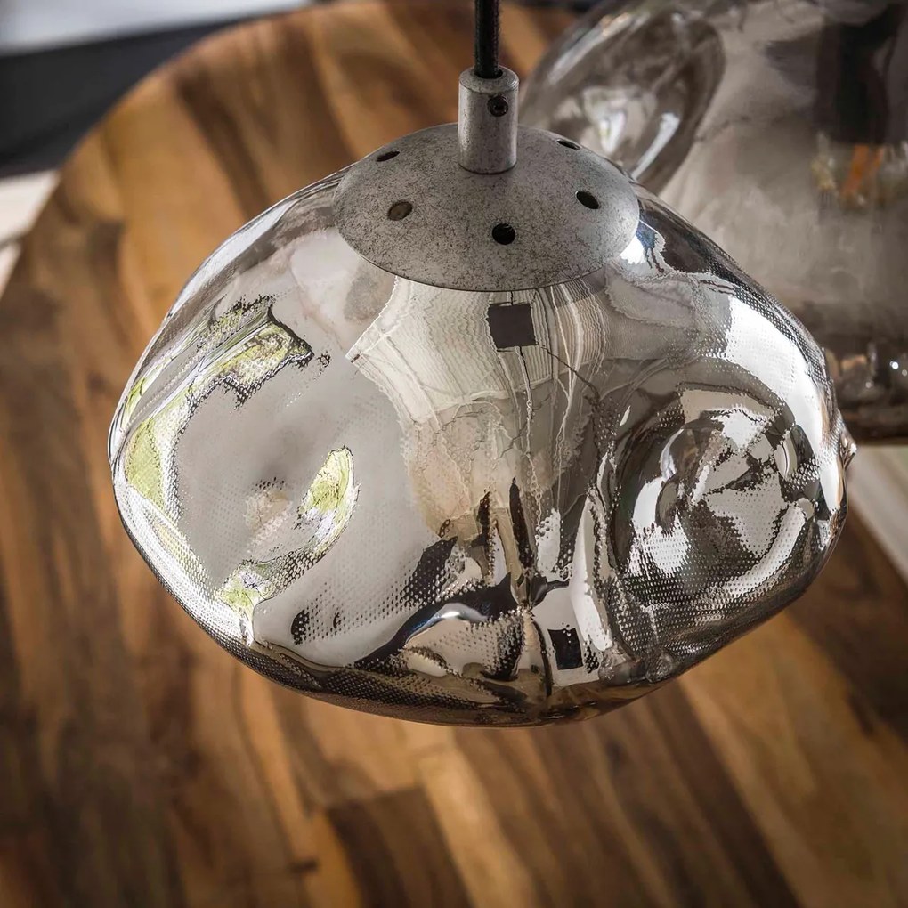 Hanglamp Glas Met Metaal