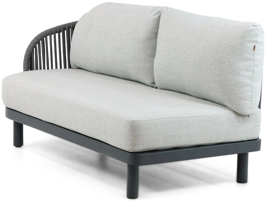 Hoek loungeset 5 personen Aluminium/rope Grijs  Santika Furniture Santika