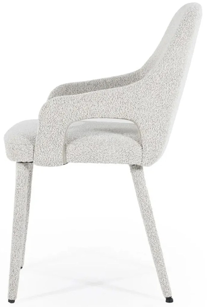 By-Boo Fika Scandinavische Eetkamerstoel Met Armleuning Beige