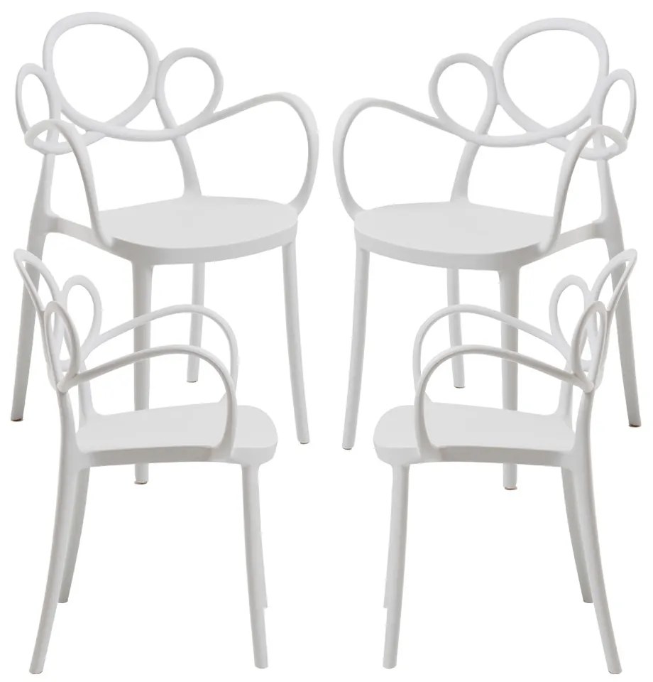 Pack 4 Sky Stoel met Armleuningen