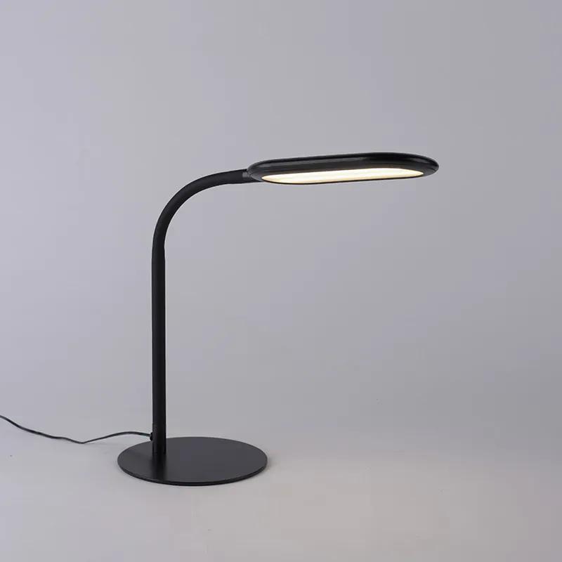 Moderne tafellamp zwart dimbaar incl. LED - Kiril Modern Binnenverlichting Lamp