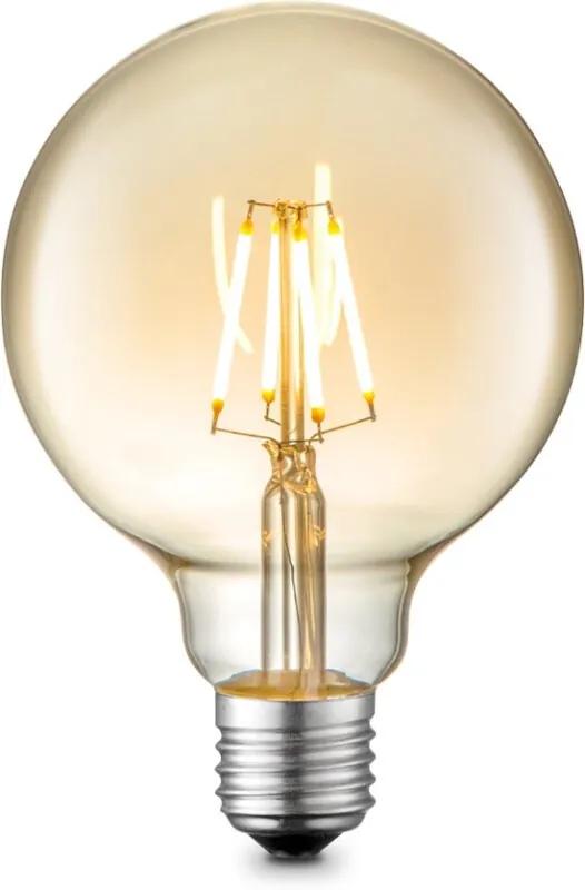 LED Lamp Globe Deco - E27 - 6W - Dimbaar - Amber Glas
