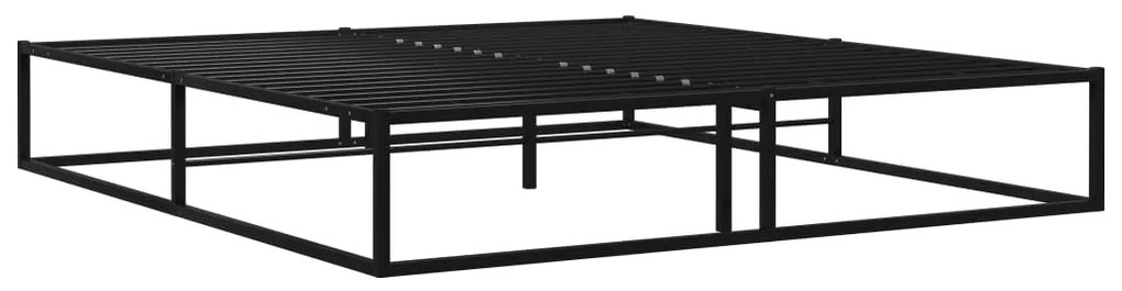 vidaXL Bedframe metaal zwart 140x200 cm