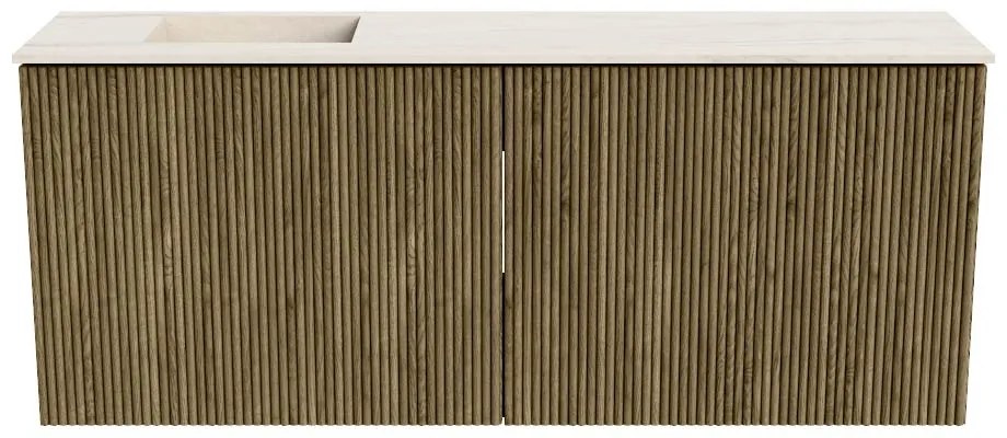 Mondiaz Joya DLux 100cm toiletmeubel dusk met wastafel faye links 1 kraangat meli