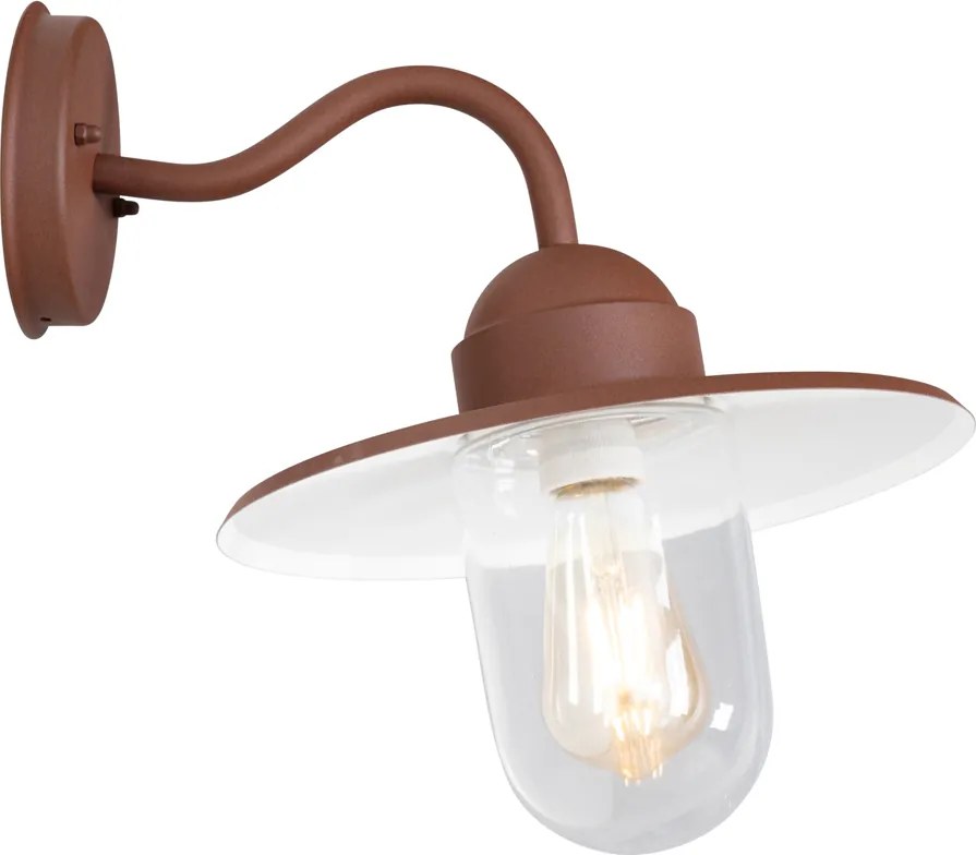 Moderne buiten wandlamp roestbruin IP44 - Kansas