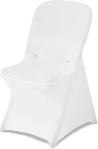 VEVOR stoelhoezen, 30 stuks, wasbare en afneembare stoelhoezen van polyester-spandex voor bruiloften, diners, banketten en restaurants, geschikt voor stoelen (46 x 50 x 86 cm), wit