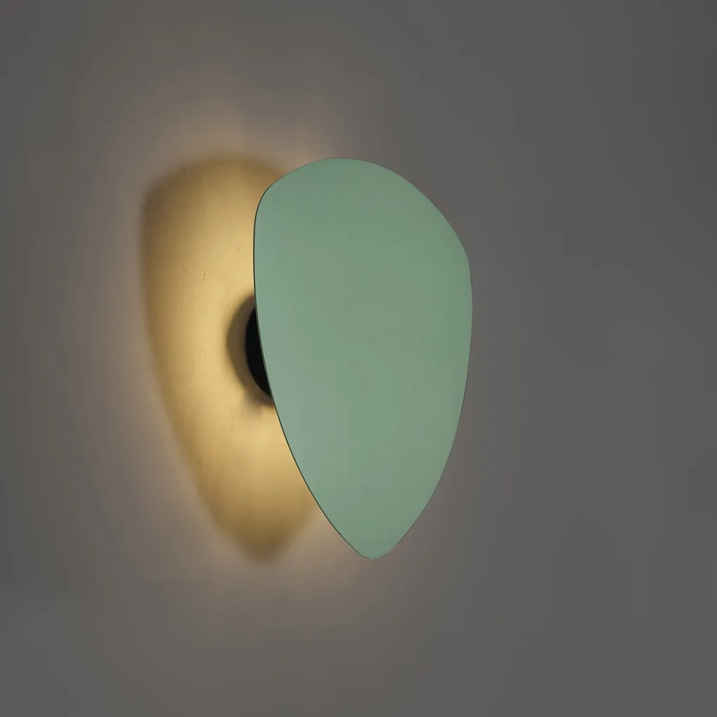 Design wandlamp groen organisch 32cm 2-lichts - Pulley