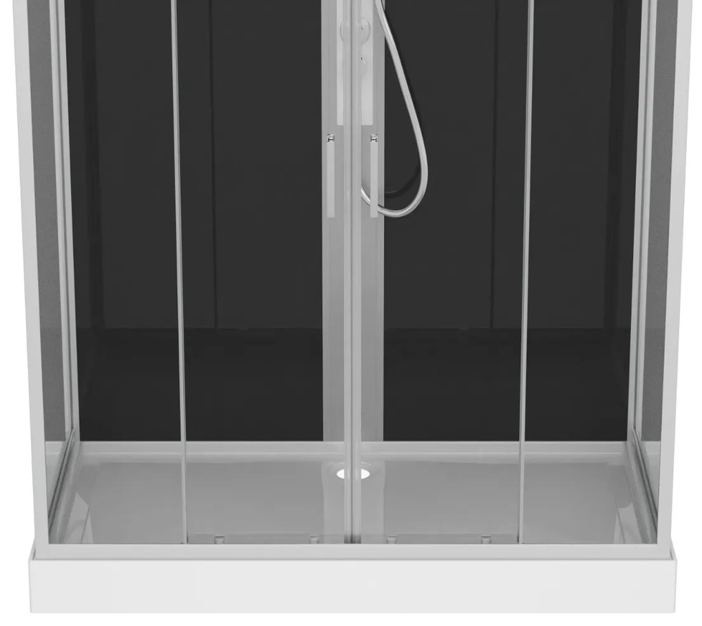 Badstuber New York complete douchecabine 160x90x215cm kitvrij chroom