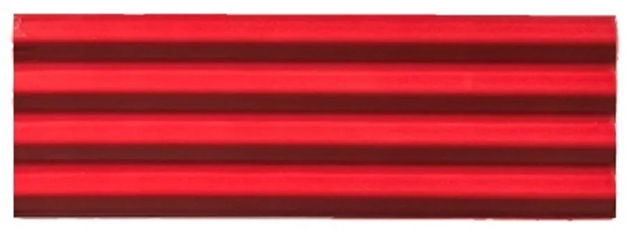 Terre d'Azur Colina met ribbel 10x30cm rood glans