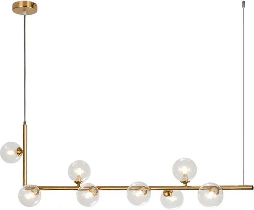 Hanglamp Goud Glas Bollen 8 stuks APP615-8CP