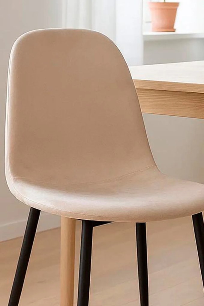 Teok Stoel Zwart Fluweel