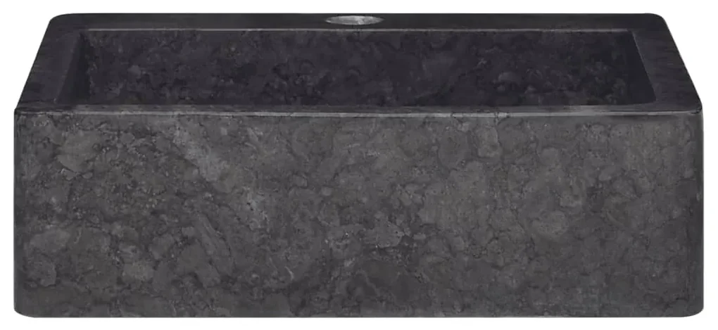vidaXL Gootsteen 40x40x12 cm marmer zwart