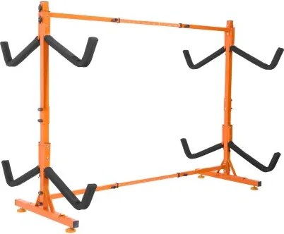 VEVOR Kajakhouder 1260 x 1070 x 1375 mm, Vrijstaande kajakhouder voor 4 kajaks 1230-1825 mm breedteverstellingsbereik, Kajakopslaghouder Robuuste kajakopslaghaken