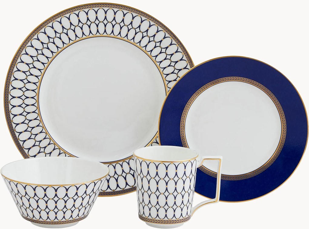Fine Bone China ontbijtset Renaissance, 4-delig