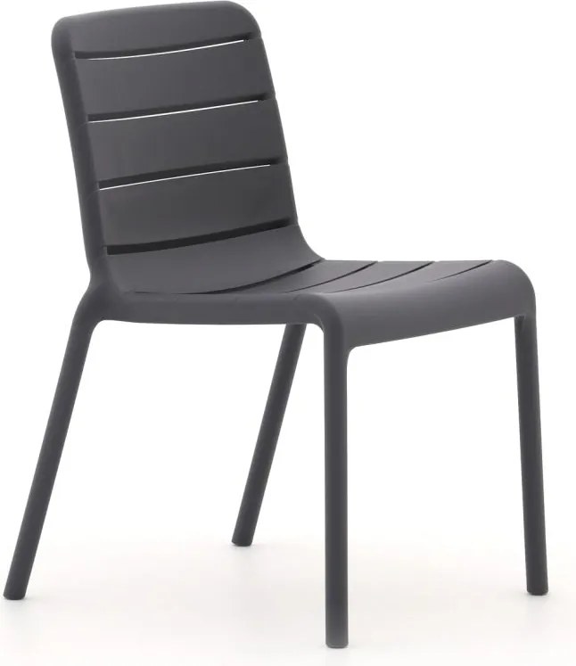 Dining tuinstoel | Forza  Narni | Kunststof | Grijs | Stapelbaar | Kees Smit Tuinmeubelen