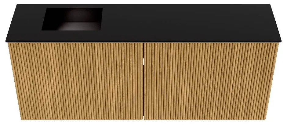 Mondiaz Joya 100cm toiletmeubel oak met wastafel faye links 1 kraangat urban