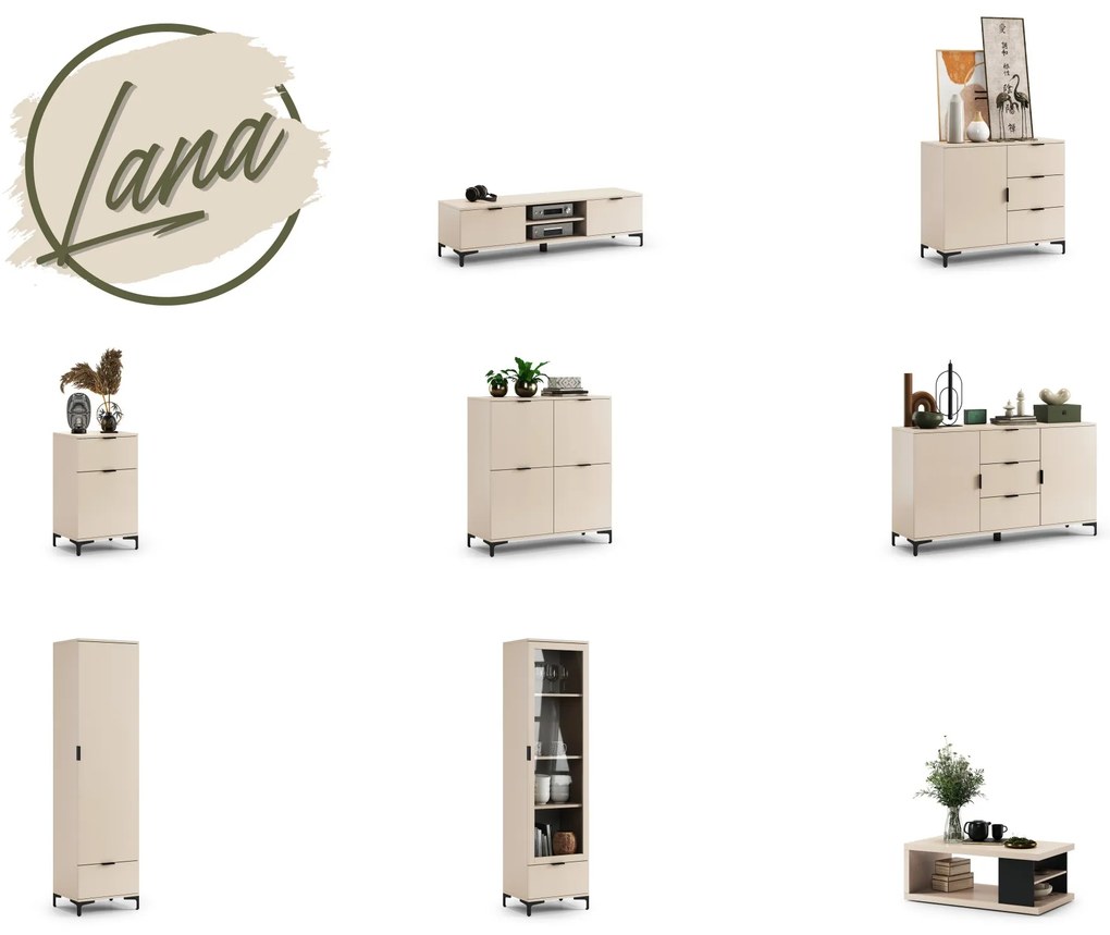 TV-kast LANA 05 beige - TV MEUBEL VOOR WOONKAMER MET LADEN