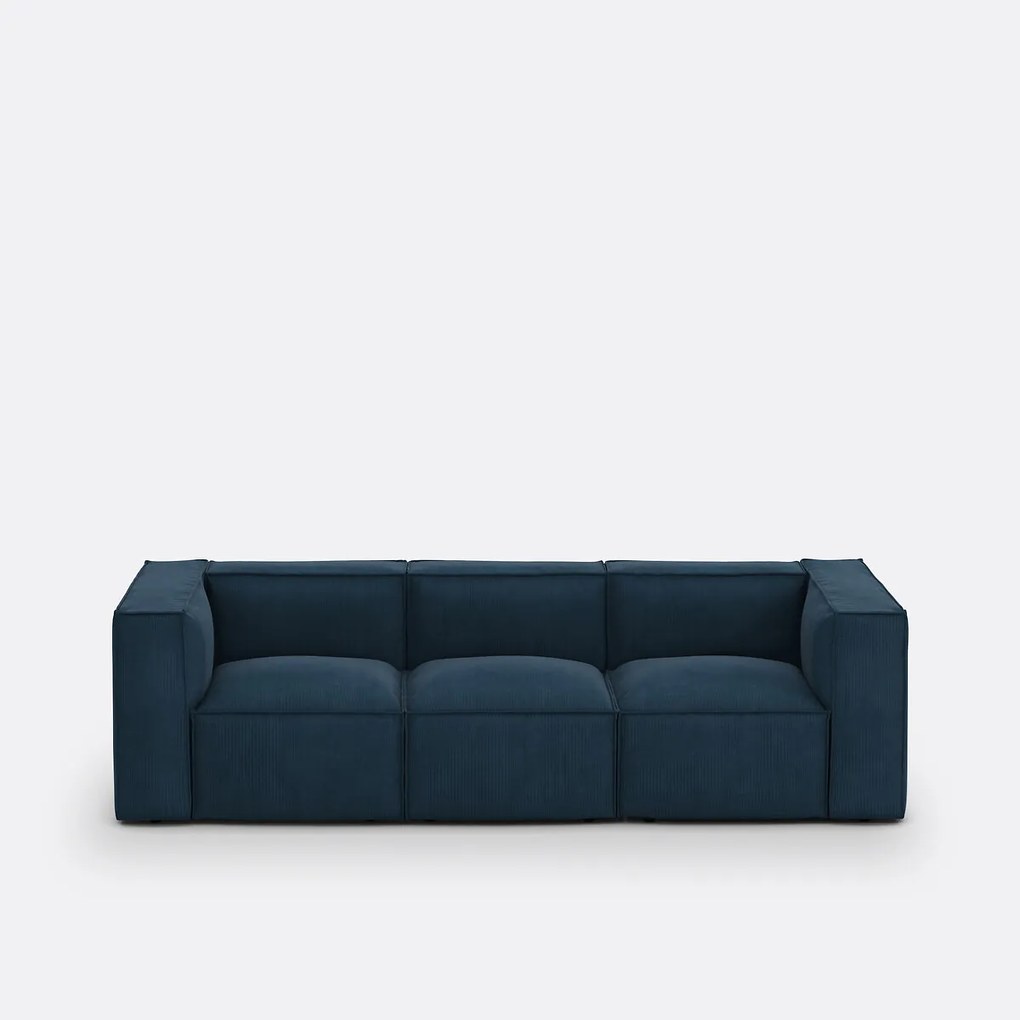 Modulaire bank, 3-zit, ribfluweel, Seven