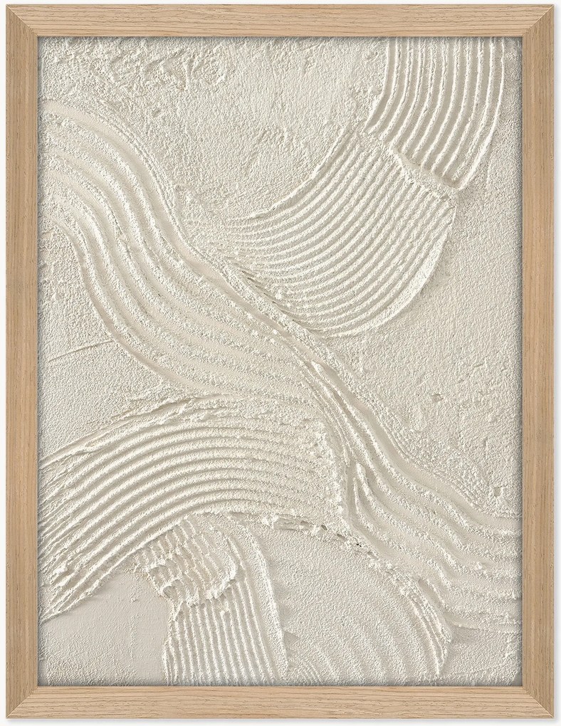 Handbeschilderde ingelijste canvasdoek Sand Shadow