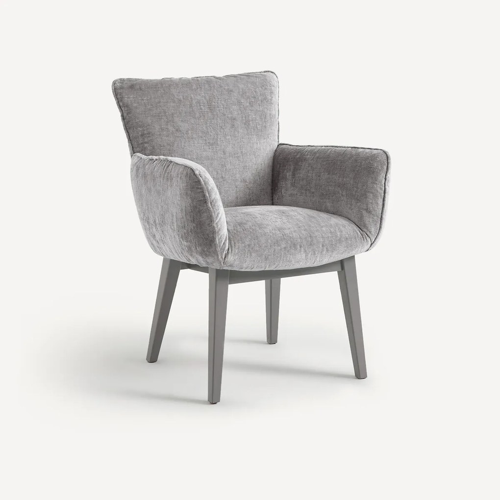 Fluwelen eetkamerstoel Lazy