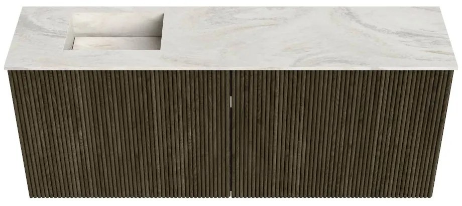 Mondiaz Joya DLux 100cm toiletmeubel shadow met wastafel faye links zonder kraangat ostra
