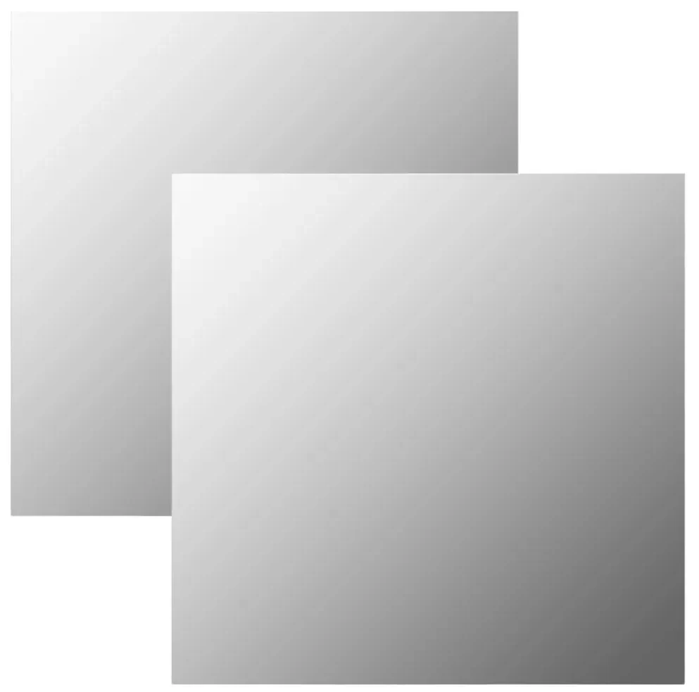 vidaXL Wandspiegels 2 st vierkant 50x50 cm glas