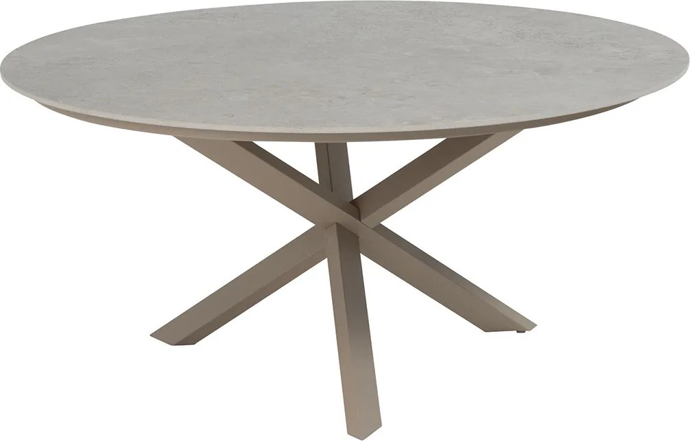 4 Seasons Prado tuintafel Ø160x75 cm- ceramic sabbia - latte
